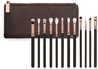 Smtsmt Rose Gold Makeup Brush With Cosmetic Bag(Pack of 12)