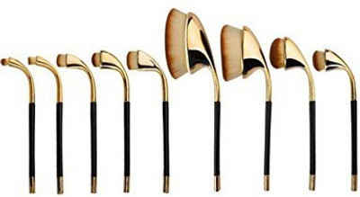 

Weel Makeup Brush Sets,makeup Tools (gold)(Pack of 9)