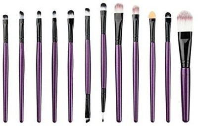 

Vovotrade Cosmetic Brush Makeup Brush Sets Kits Tools (purple)(Pack of 12)