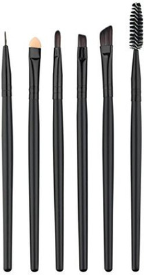 

Vovotrade Cosmetic Eyebrow Eyeshadow Brush Makeup Brush Sets Kits Tools (black)(Pack of 6)