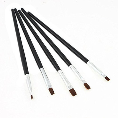 

Kolight ® Portable Acrylic Uv Gel Salon Nail Art Pen Flat Brush Kit Make Up Dotting Nail Art Tool(Pack of 5)