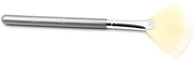 

Elegant Beauty Fan Makeup Brush With Micro Crystal Fibers And Silver Color Painted Handle(Pack of 1)