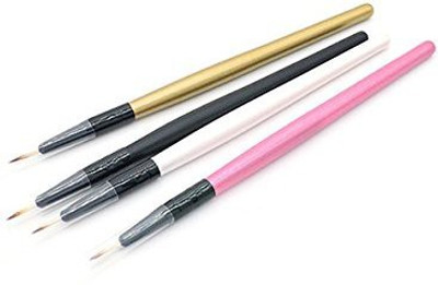 

Nuolux Wooden Eye Liner Brushes Handle Eye Liner Eyeliner Makeup Brush (black)(Pack of 12)