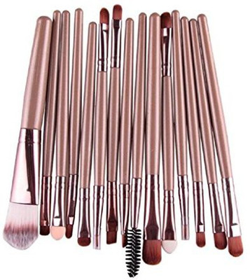 

Smtsmt Makeup Brush, /sets Eye Shadow Foundation Eyebrow Lip Brush (gold)(Pack of 15)
