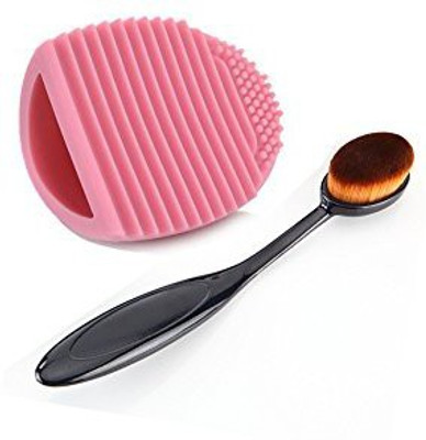 

Cokate Oval Toothbrush Curved Makeup Foundation Powder Brushes With Brushegg Cleaning Clean Tools(Pack of 1)