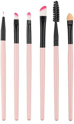 

Vovotrade Cosmetic Eyebrow Eyeshadow Brush Makeup Brush Sets Kits Tools (pink)(Pack of 6)