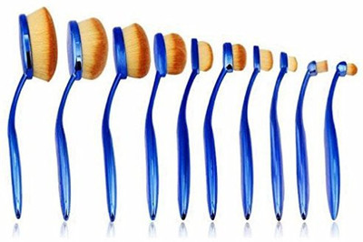 

Lady Fashion Mall Professional Oval Toothbrush Blue Super Soft Women Brush(Pack of 10)