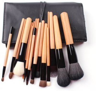 

Drq Pro Makeup Cosmetic Eye Brushes Set Eyeshadow Brush Eye Brow Tools & Leather Case(Pack of 18)
