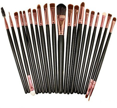 

Aababuy Pro Makeup Brushes Set Powder Foundation Eyeshadow Eyeliner Lip Cosmetic Brushes(Pack of 20)