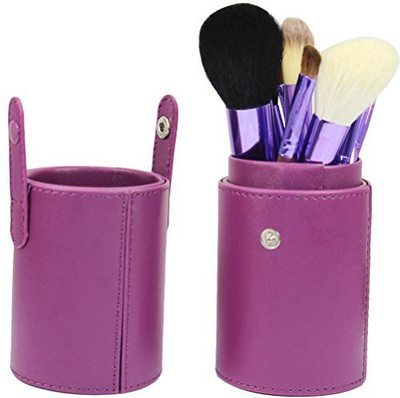 

Joly Professional Cosmetics Kits Makeup Brush Set With Cup Leather Holder Case (purple)(Pack of 12)