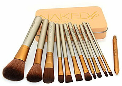 

Huafeiwude Womens Natural Professional Cosmetics Makeup Brush Set Gold(Pack of 12)