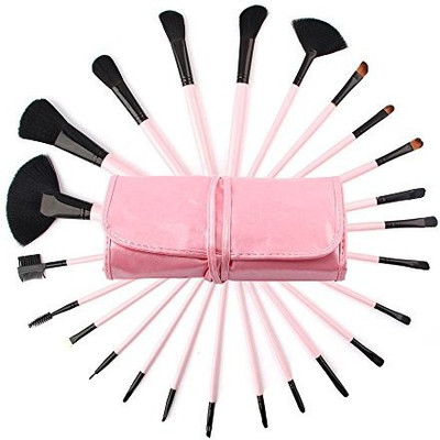 

Vander Professional Excellent Cosmetics Makeup Brushes Pink + Faux Leather Case(Pack of 24)