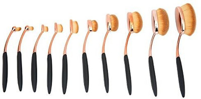 

Leegoal Makeup Brush Soft Oval Multipupose Toothbrush Foundation Cosmetic Brush Set(Pack of 10)