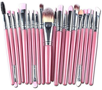 

Fullkang Pro Make-up Toiletry Kit Wool Makeup Brush Set Tools (pink/silver)(Pack of 20)