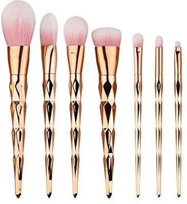 

Ilboe Rose Gold Diamond Shaped Handle Set Application For Brushes(Pack of 7)
