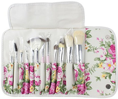 

Foonee Professional Wool Hair Cosmetic Makeup Brush Set With Rose Flower Case,white(Pack of 12)