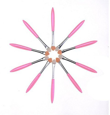 

Alonea Makeup Eye Shadow Eyeliner Brush Sponge Applicator Tool Tool (pink)(Pack of 10)
