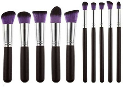 

Usstore Powder Eyeshadow Makeup Brush Beauty Brushes Foundation Kits Tool Make Up(purple)(Pack of 10)