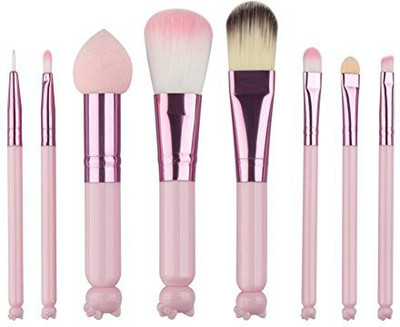 

Alonea Make Up Foundation Eyebrow Eyeliner Blush Cosmetic Concealer Brushes (pink)(Pack of 8)