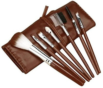 

Hatop Makeup Brushes, 1 Set/ Wood Makeup Brush Makeup Cosmetic Tools Beauty Brushes (brown)(Pack of 7)