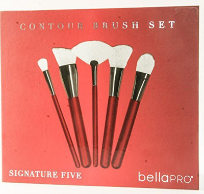 

Bella Pro Contour Brush Set (red/silver/white) & 1.7oz Make Up Brush Cleaner(Pack of 5)