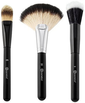 BH Cosmetics Blending Face Trio - Brush Set(Pack of 3)