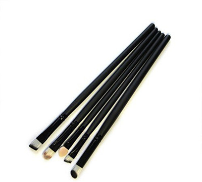 

Voberry Makeup Eye Brush Set , Eyeshadow Eyeliner Blending Crease Kit - Best Choice 5 Essential (black)(Pack of 5)