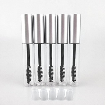

Yueton 10ml Portable Empty Eyelashes Mascara Vials Bottle Tube Container With Brush(silver Cap)(Pack of 5)