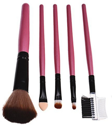 

Voberry ® Makeup Brush Set Cosmetics Foundation Blending Blush Face Powder Brush Makeup Brush Kit (b)(Pack of 5)