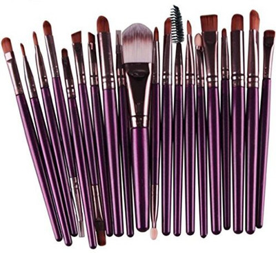 

Smtsmt Tools Make-up Toiletry Kit Wool Make Up Brush Set(purple)(Pack of 20)