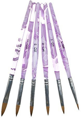 

H88 Acrylic Nail Art Tips Sable Brushes Set # 5502030 By(Pack of 6)