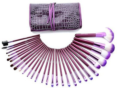 

Glow Make Up Brushes Set In Purple Case(Pack of 30)