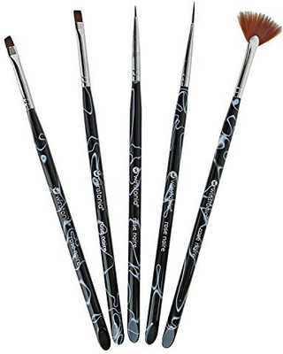 

Winstonia Assorted Nail Art Brushes Set With Cuticle Pusher Ends(Pack of 5)