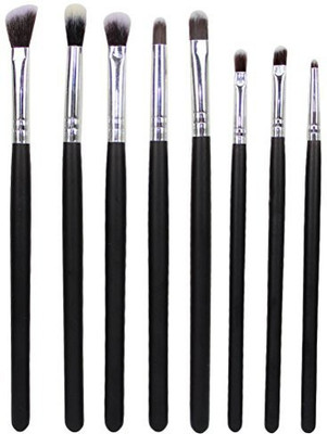 

Joly Pro Cosmetic Set Beauty Eyeshadow Foundation Powder Mascara Lip Brush Series ( , Black+sliver)(Pack of 8)