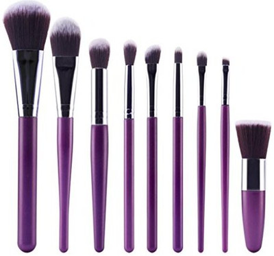 

Bolayu Cosmetic Brush Sets Makeup Brushes Kits Tools (silver1)(Pack of 9)