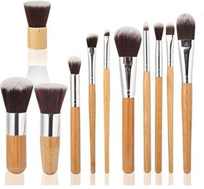 

Leewa Fiber Makeup Tools Kit Cosmetic Eyeshadow Foundation Concealer Brushes Sets(Pack of 11)