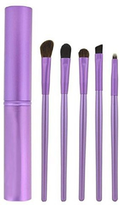 

Tonsee Makeup Brush, /set Metal Cylinder Wood Handle Makeup Brushes Cosmetic Brusher Set Tool (purple)(Pack of 5)