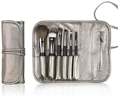 

Kitdine Wooden Handle Goat Hair Makeup Brush Set, - Black(Pack of 6)