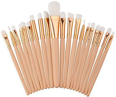 

Richcoco Eye Brush Set Cosmetics Concealer Eyeliner Blending Eyeshadow Brushes Skin Colour(Pack of 20)