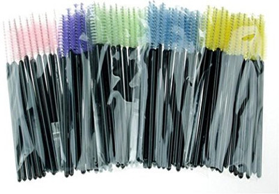 

Binmer(tm) Multicolor Disposable Eyelash Mascara Brushes Makeup Kit(Pack of 100)
