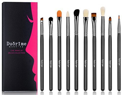 

Duorime Silky Eyeshadow Makeup Brush Set Essential Eye Makeup Brushes Kit(Pack of 10)