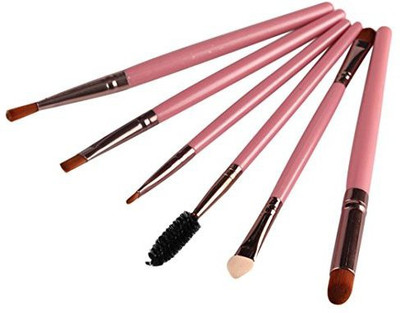 

Start Makeup Brushes Lip Eyeshadow Eyebrow Makeup Brush (pink)(Pack of 6)