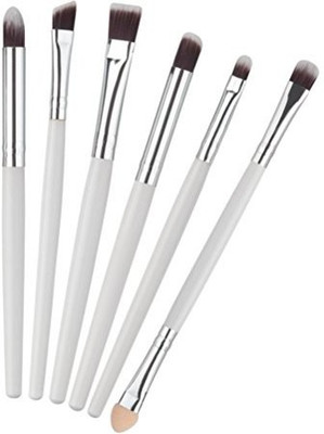 

Hunputa ® Cosmetic Eyebrow Eyeshadow Brush Makeup Brush Sets Kits Tools (white)(Pack of 6)