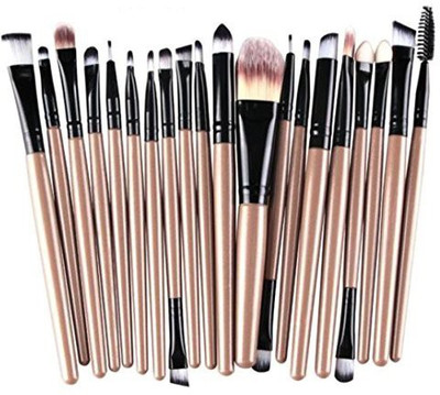 

Leoy88 Professional Makeup Brush Set Tools Make-up Toiletry Kit Wool Make Up Brush Set (gold)(Pack of 20)