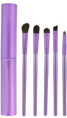 

Hatop Makeup Brushes, Metal Cylinder Wood Handle Makeup Brushes Cosmetic Brusher Set Tool (purple)(Pack of 5)