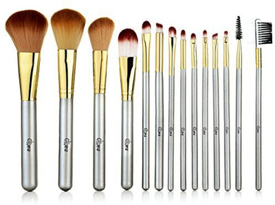 

Glow 14 Make Up Brushes Set; Golden(Pack of 14)