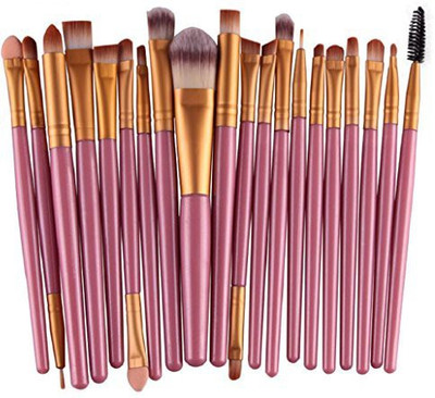 

Leewa Synthetic Hair Makeup Brush Set Tools Make-up Toiletry Kit Wool Make Up Brush Set (gold)(Pack of 20)