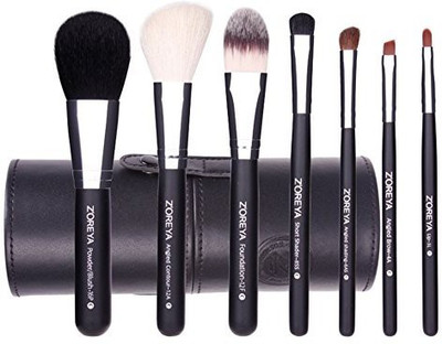 

Zoreya Makeup Brush Set With Luxury Makeup Brushes And Exclusive Brush Holder (black)(Pack of 7)