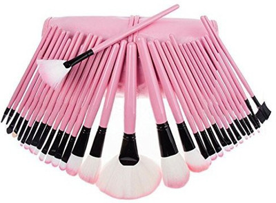 

iLoveCos Professional Cosmetic Makeup Brush Lip Makeup Brush Eyeshadow Brush (! - Pink)(Pack of 32)