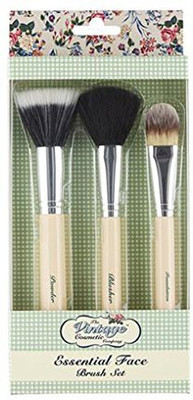 

The Vintage Cosmetic Company Essential Face Brush Set(Pack of 3)